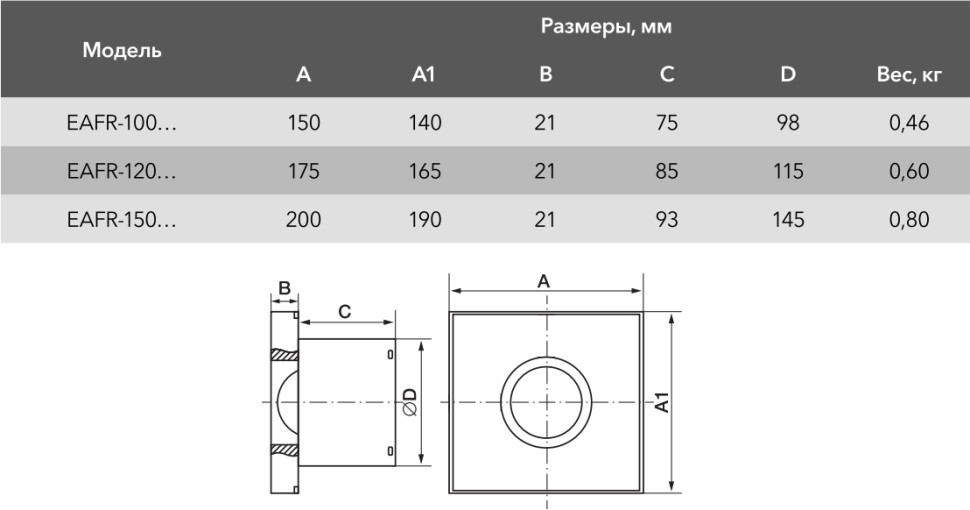 Вытяжная вентиляция Electrolux Rainbow EAFR-100T (бежевый, таймер)