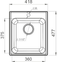 Кухонная мойка GranFest QUARZ GF-Z17 (Gray)