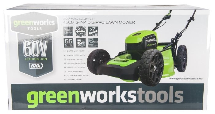 Газонокосилка Greenworks 2502907 60V 46cm GD60LM46SP