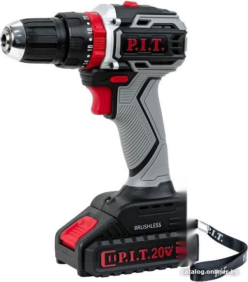 Ударная дрель-шуруповерт P.I.T. PSR18-D4 (с 2-мя АКБ, кейс, набор оснастки)