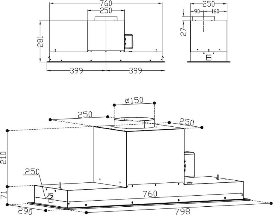 Вытяжка Korting KHI 9099 ICGN