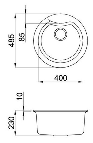 Кухонная мойка Elleci Ego Round Nero 40