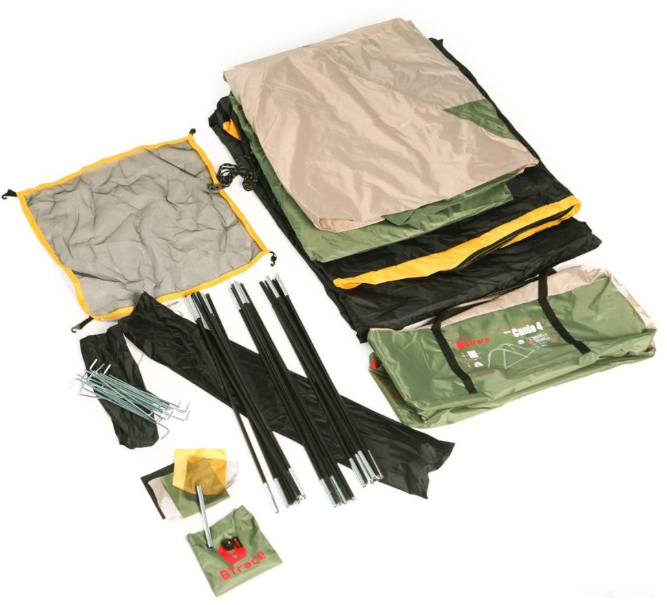 Палатка BTrace Canio 3 (песочный/зеленый)