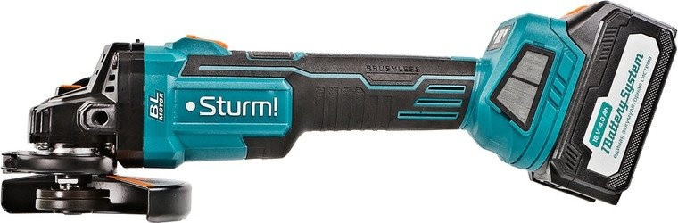 Угловая шлифмашина Sturm CAG18125BLE (с 1-им АКБ, кейс)