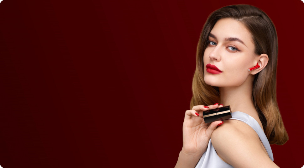 Наушники Huawei FreeBuds Lipstick (красный)
