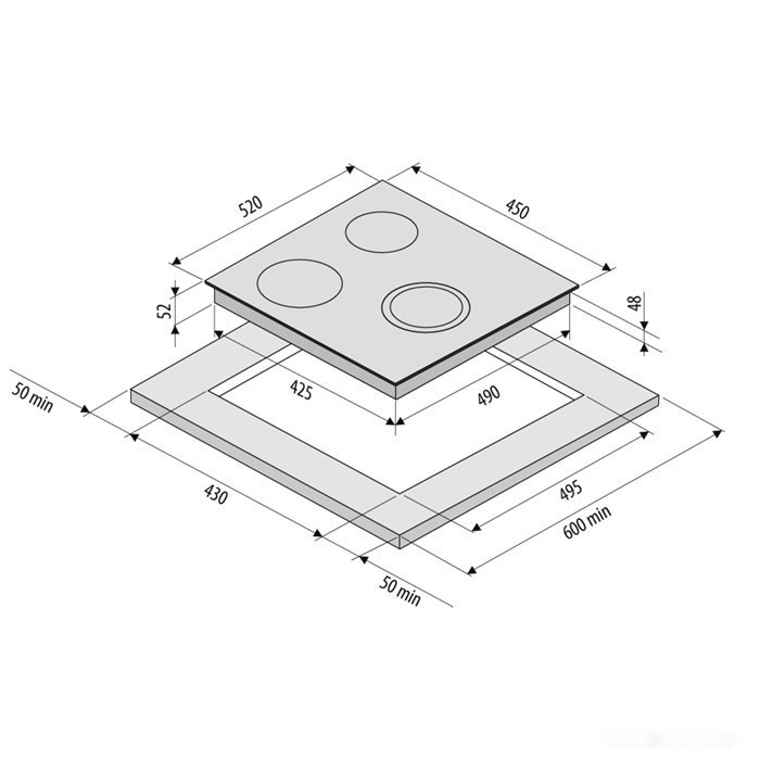 Варочная панель Krona Laurel 45 BL