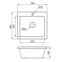 Кухонная мойка БелЭворс Mini (Beige)