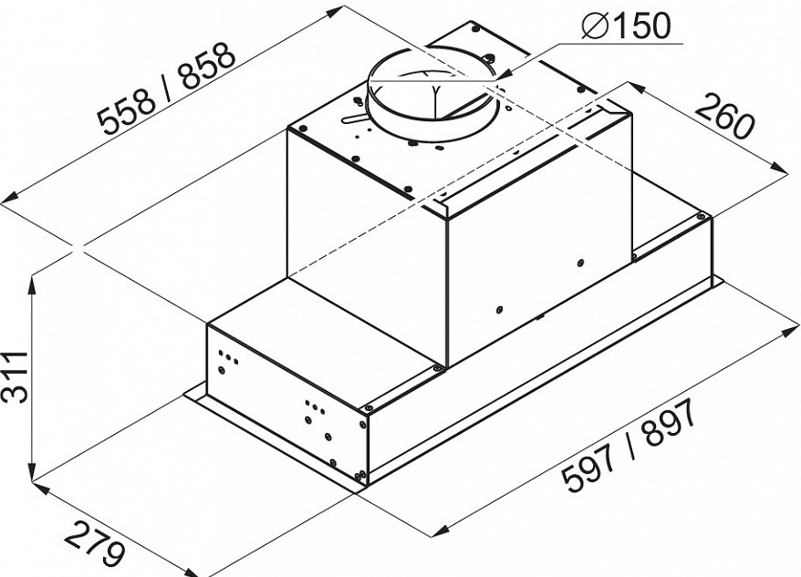 Вытяжка Maunfeld Fantasy 60 (черный)