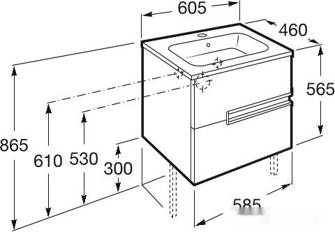 Умывальник Roca Victoria N 32799E000