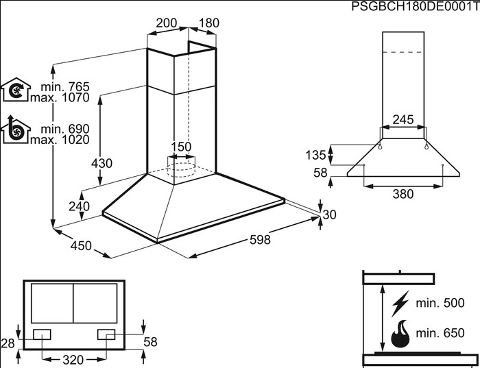 Вытяжка Electrolux EFC226B
