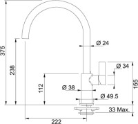 Смеситель Franke Ambient графит