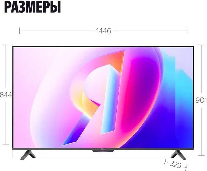 Телевизор Яндекс Яндекс ТВ Станция Бейсик QLED с Алисой 65