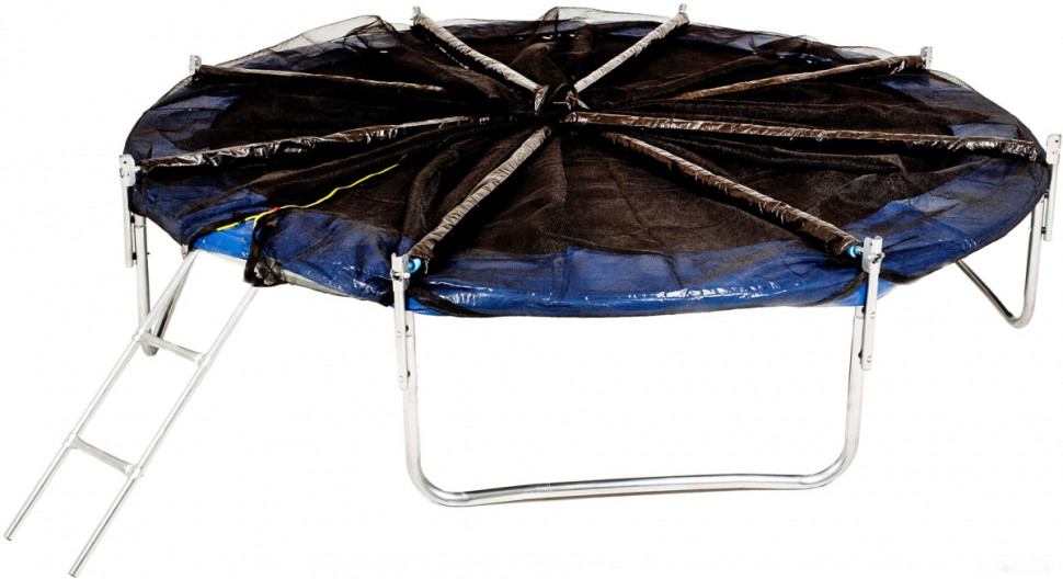 Батут GetActive Jump 10ft - 312 см складной, лестница, сетка (синий)