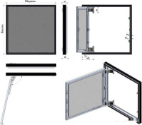 Люк под плитку РусВент Секрет-М (500x500)