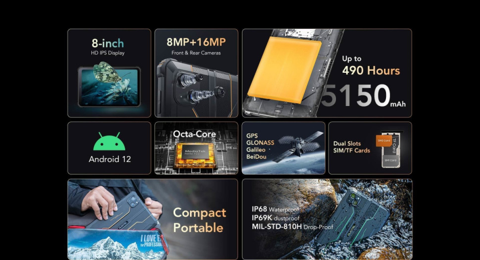 Планшет Oukitel RT3 (черный)