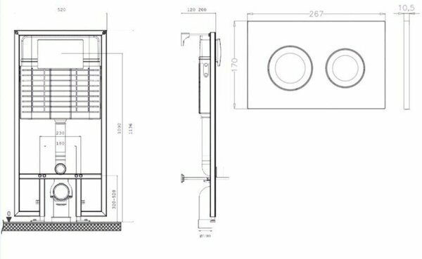 Система инсталляции Pestan Sava Fix Slim SET40006467
