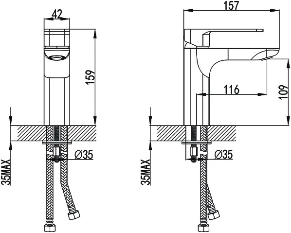 Смеситель IDDIS Slide SLISB00i01 для раковины