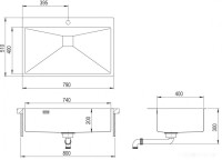 Кухонная мойка AquaSanita Steel AIR 100 M-T graphite
