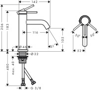 Смеситель Hansgrohe Tecturis S 110 EcoSmart+ 73311670