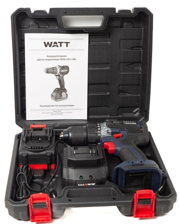 Аккумуляторная дрель-шуруповерт Watt WAS-18 Li-2BL (1.018.090.00)