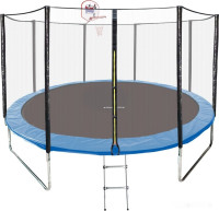 Батут GetActive Jump 14ft - 435 см лестница, сетка, кольцо (синий)