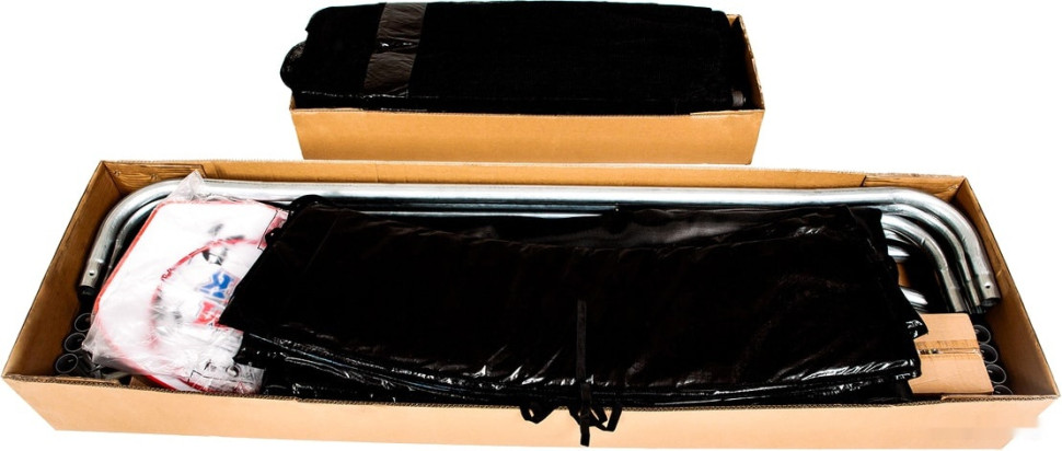 Батут GetActive Jump 14ft - 435 см лестница, сетка, кольцо (синий)