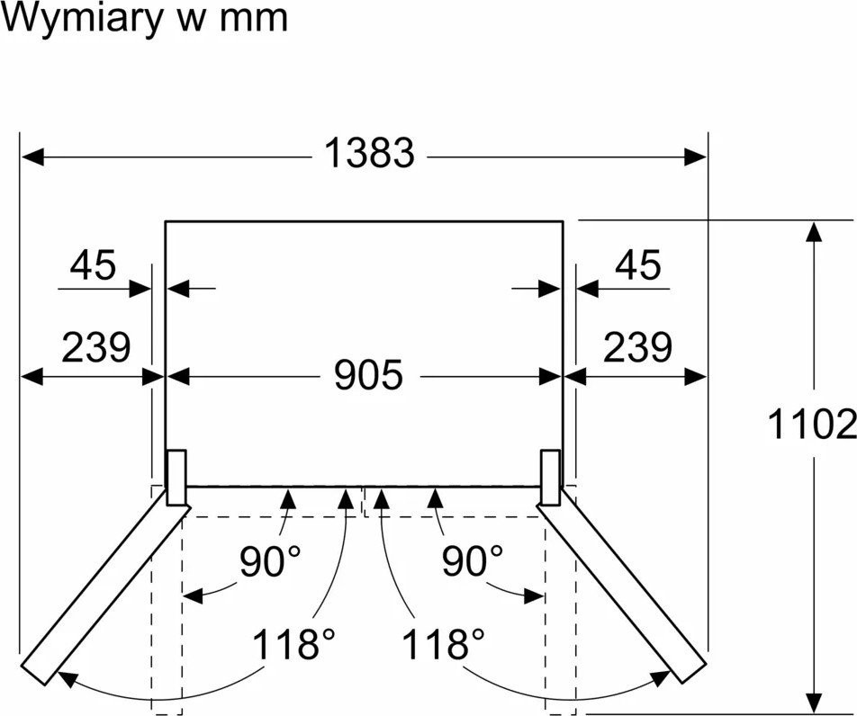 Четырёхдверный холодильник Bosch Serie 6 KFI96AXEA