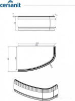 Экран для ванной Cersanit Joanna 140 A63360