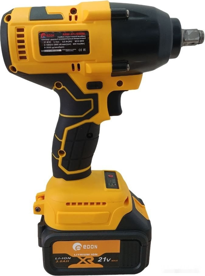 Гайковерт Edon AAW-21/600BL (с 2-мя АКБ, кейс, набор оснастки)