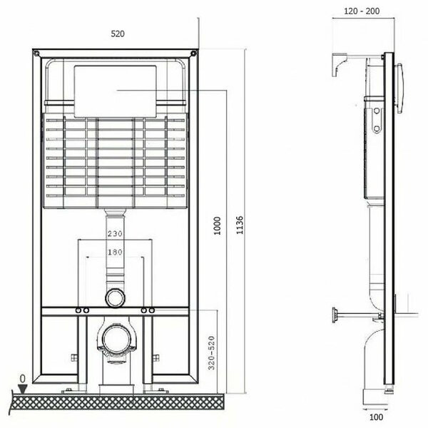 Система инсталляции Pestan Sava Fix Slim SET40006469