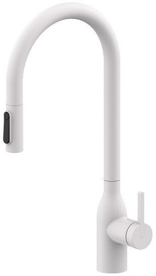 Смеситель Paulmark Iniversal Un213880-WH (белый/белый матовый)