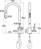 Смеситель Paulmark Iniversal Un213880-WH (белый/белый матовый)