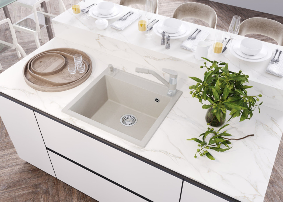 Кухонная мойка Polygran Argo-560 (песочный 302)