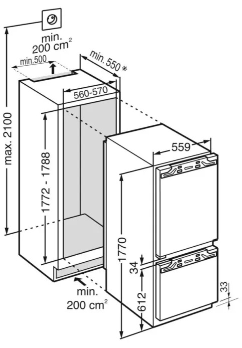 Однокамерный холодильник Liebherr IRCe 5121 Plus