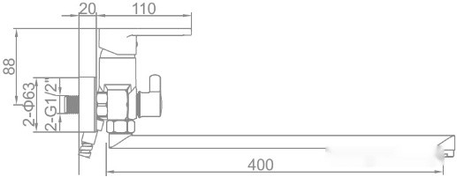 Смеситель Ledeme L2266