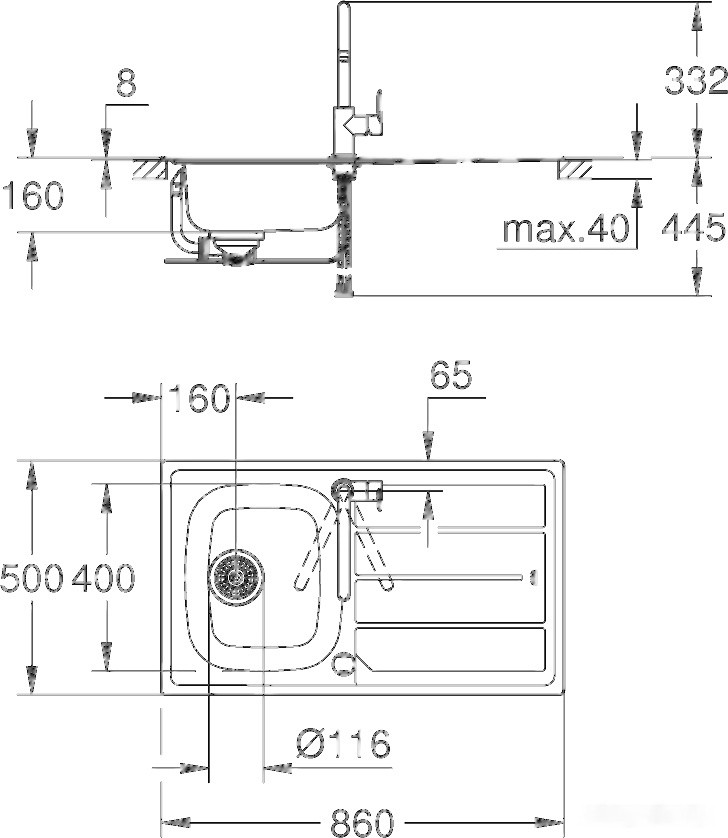 Кухонная мойка Grohe К200 31562SD0