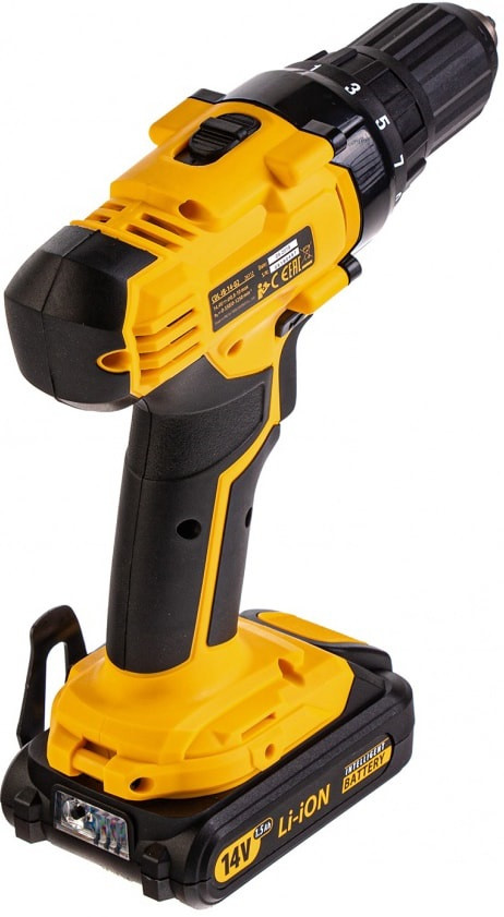 Дрель-шуруповерт Denzel CDL-IB-14-02 (с 2-мя АКБ, кейс)