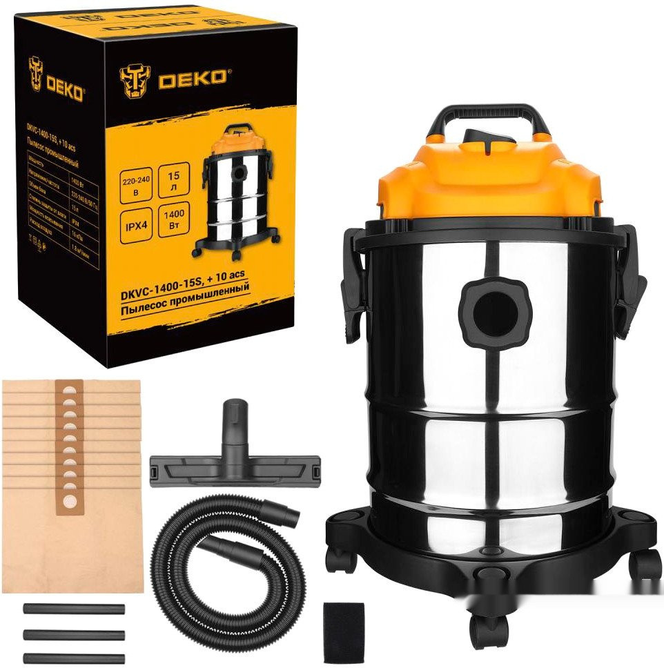 Промышленный пылесос Deko DKVC-1400-15S 083-1061