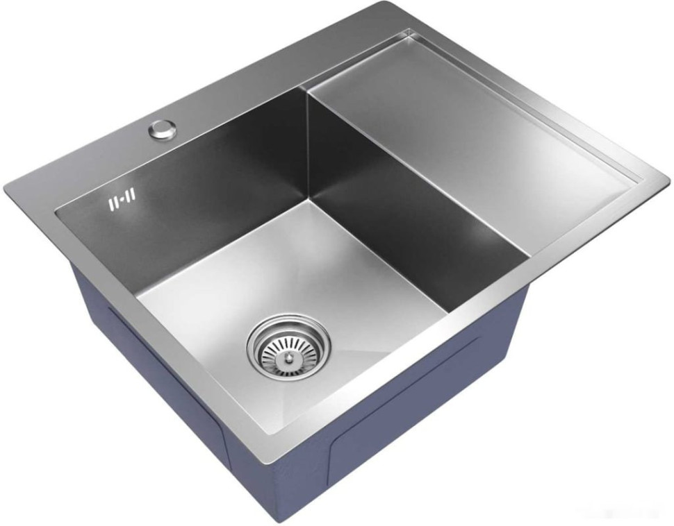 Кухонная мойка Mixline Pro 551875 левый (сатин, с сифоном)