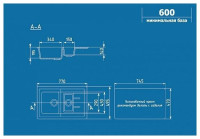 Кухонная мойка Ulgran U-205 310 (СЕРЫЙ)