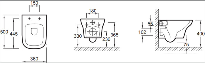 Унитаз Jacob Delafon Vox EDM102-00