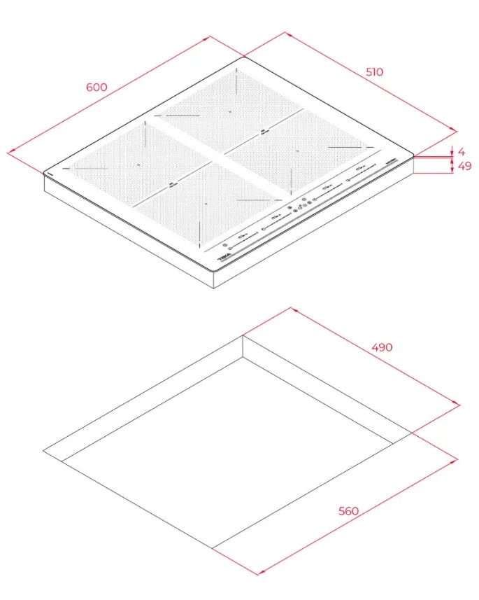 Варочная панель Teka IZF 64600 MSP (черное стекло)