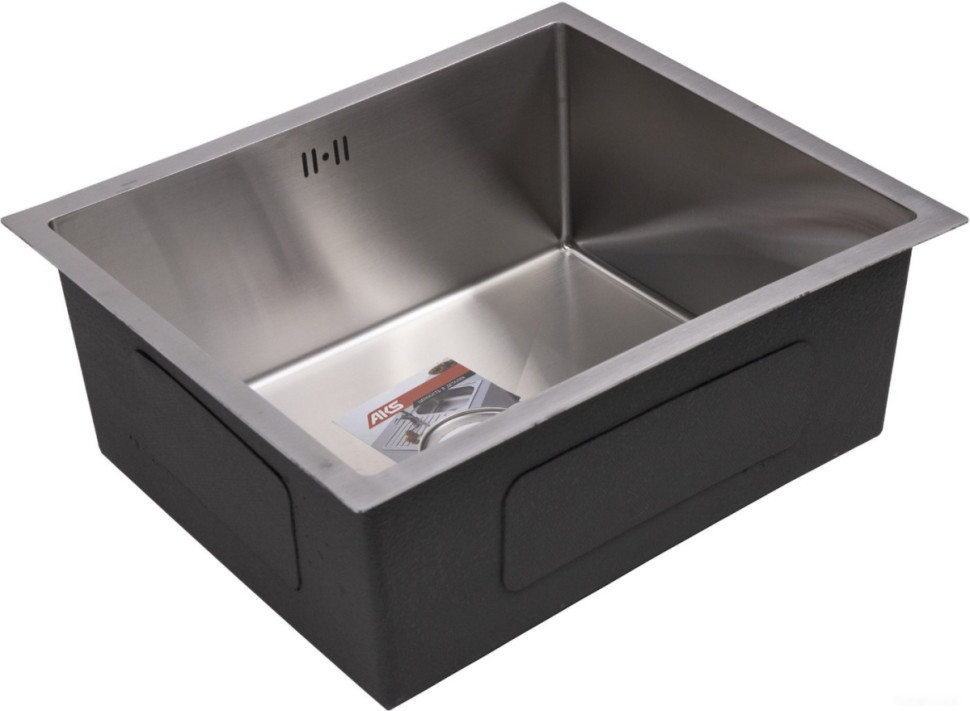 Кухонная мойка AKS Прямоугольная 57x46 (сатин никель)