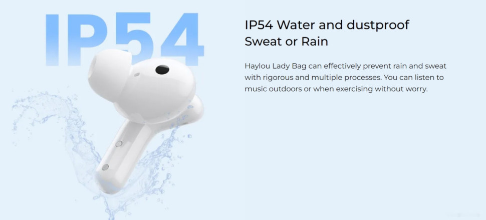 Наушники Haylou T87 Lady Bag (белый/фиолетовый, с цепочкой)