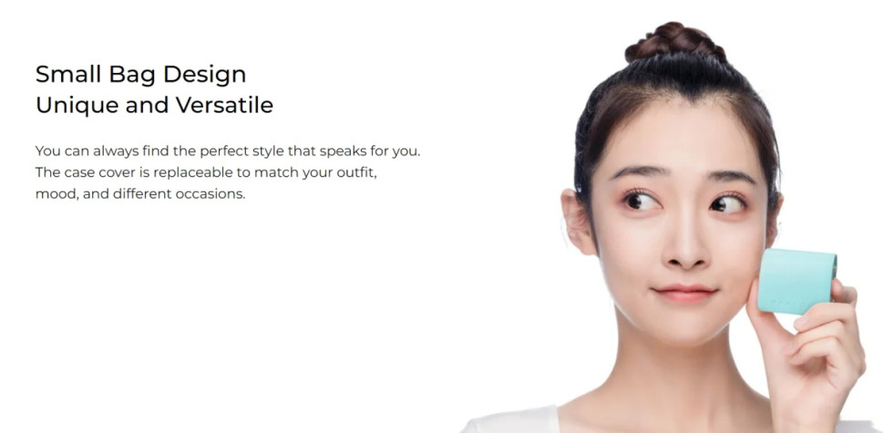 Наушники Haylou T87 Lady Bag (белый/фиолетовый, с цепочкой)