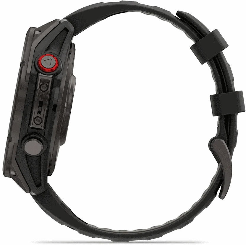 Умные часы Garmin Fenix 8 Pro 47мм (серый, черный силиконовый ремешок)
