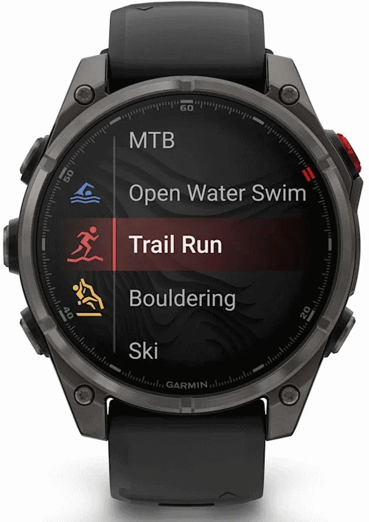 Умные часы Garmin Fenix 8 Pro 47мм (серый, черный силиконовый ремешок)