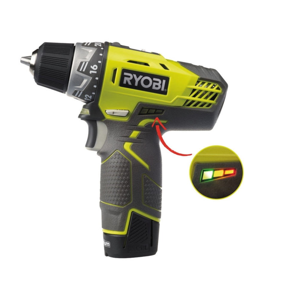 Дрель-шуруповерт Ryobi R12DDL13S
