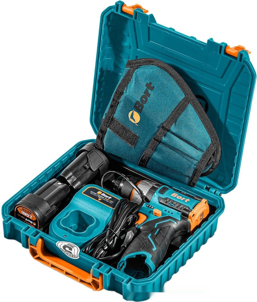 Ударная дрель-шуруповерт BORT BAB-16U 93414882 (с 2-мя АКБ, кейс)