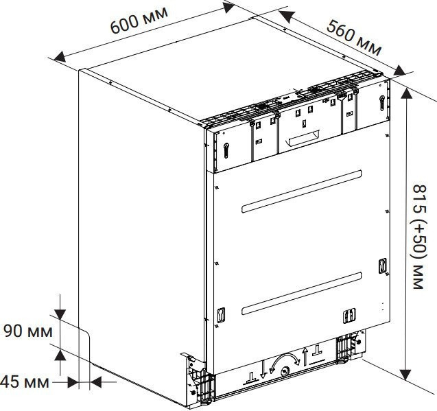 Посудомоечная машина Weissgauff BDW 6138 Touch Inverter Autoopen Timer Floor